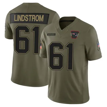 Youth New England Patriots Alec Lindstrom Olive Limited 2025 Salute to Service Jersey By Nike