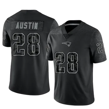Youth New England Patriots Alex Austin Black Limited Reflective Jersey By Nike