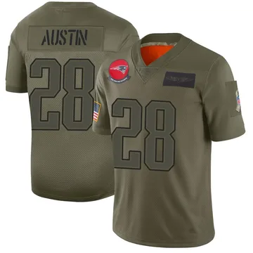 Youth New England Patriots Alex Austin Camo Limited 2019 Salute to Service Jersey By Nike