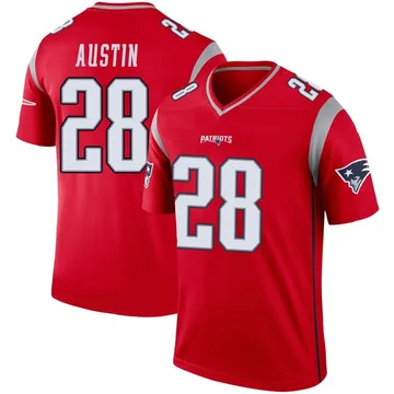 Youth New England Patriots Alex Austin Red Legend Inverted Jersey By Nike