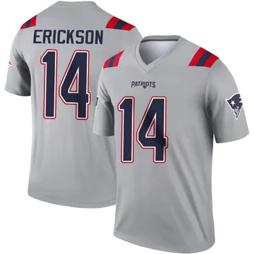Youth New England Patriots Alex Erickson Gray Legend Inverted Jersey By Nike