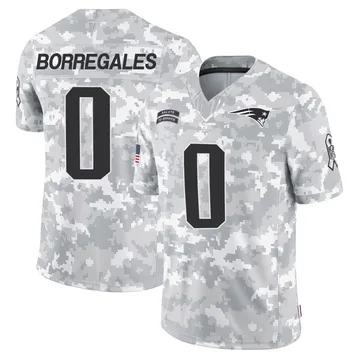 Youth New England Patriots Andres Borregales Arctic Camo Limited 2024 Salute to Service Jersey By Nike