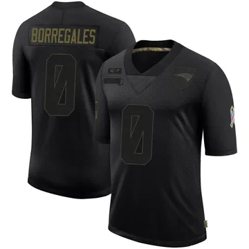 Youth New England Patriots Andres Borregales Black Limited 2020 Salute To Service Jersey By Nike