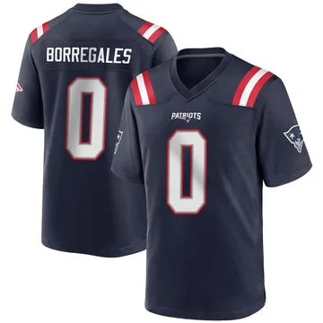 Youth New England Patriots Andres Borregales Navy Blue Game Team Color Jersey By Nike