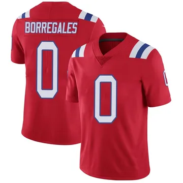 Youth New England Patriots Andres Borregales Red Limited Vapor Untouchable Alternate Jersey By Nike