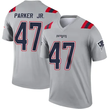 Youth New England Patriots Andrew Parker Jr. Gray Legend Inverted Jersey By Nike