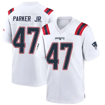 Youth New England Patriots Andrew Parker Jr. White Game Jersey By Nike