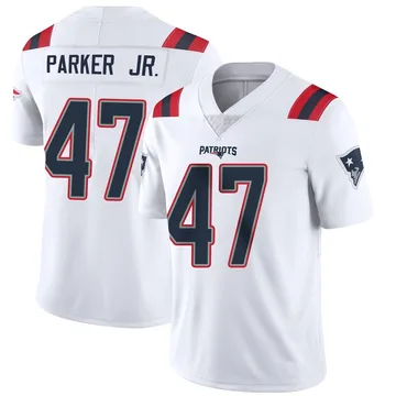 Youth New England Patriots Andrew Parker Jr. White Limited Vapor Untouchable Jersey By Nike