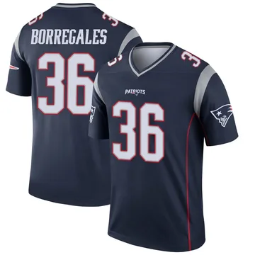 Youth New England Patriots Andy Borregales Navy Legend Jersey By Nike