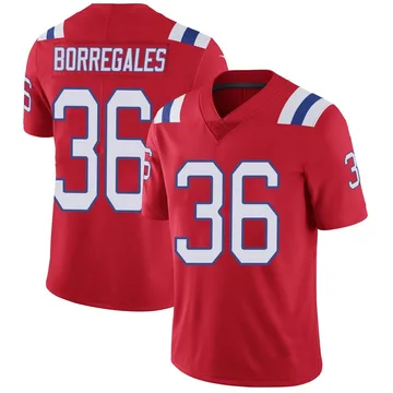 Youth New England Patriots Andy Borregales Red Limited Vapor Untouchable Alternate Jersey By Nike