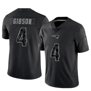 Youth New England Patriots Antonio Gibson Black Limited Reflective Jersey By Nike