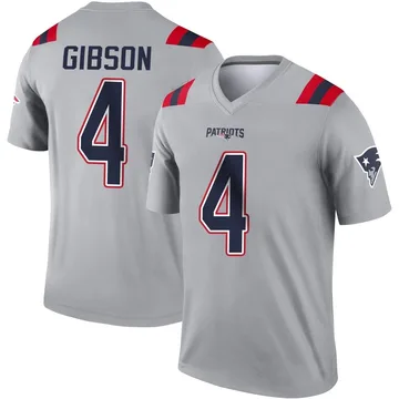 Youth New England Patriots Antonio Gibson Gray Legend Inverted Jersey By Nike
