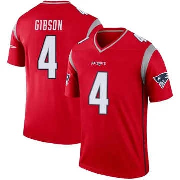 Youth New England Patriots Antonio Gibson Red Legend Inverted Jersey By Nike