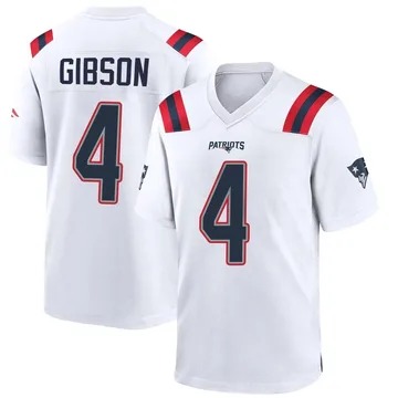 Youth New England Patriots Antonio Gibson White Game Jersey By Nike
