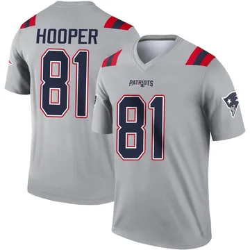 Youth New England Patriots Austin Hooper Gray Legend Inverted Jersey By Nike