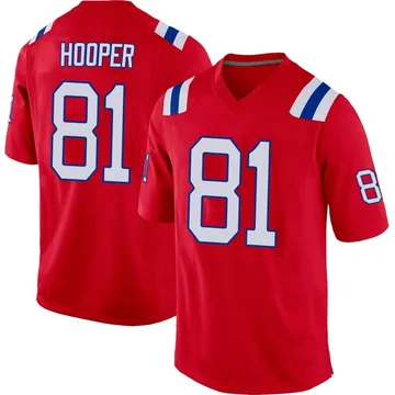 Youth New England Patriots Austin Hooper Red Game Alternate Jersey By Nike