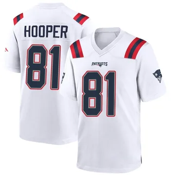 Youth New England Patriots Austin Hooper White Game Jersey By Nike
