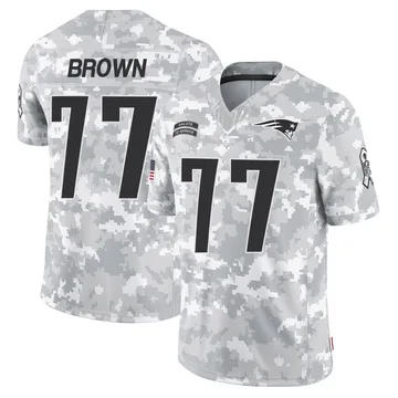 Youth New England Patriots Ben Brown Arctic Camo Limited 2024 Salute to Service Jersey By Nike