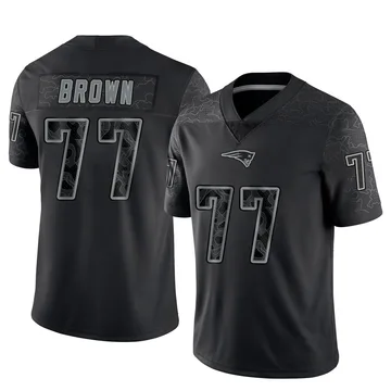Youth New England Patriots Ben Brown Black Limited Reflective Jersey By Nike