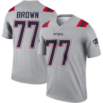 Youth New England Patriots Ben Brown Gray Legend Inverted Jersey By Nike
