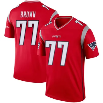 Youth New England Patriots Ben Brown Red Legend Inverted Jersey By Nike