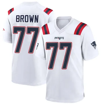 Youth New England Patriots Ben Brown White Game Jersey By Nike