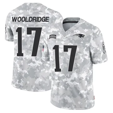 Youth New England Patriots Ben Wooldridge Arctic Camo Limited 2024 Salute to Service Jersey By Nike