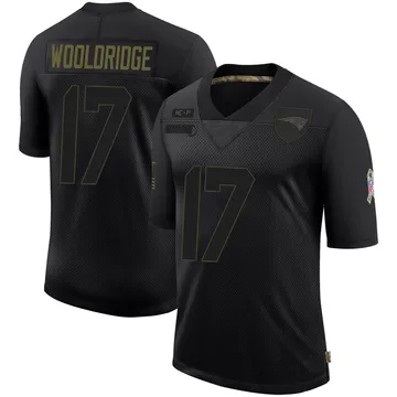 Youth New England Patriots Ben Wooldridge Black Limited 2020 Salute To Service Jersey By Nike