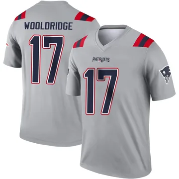 Youth New England Patriots Ben Wooldridge Gray Legend Inverted Jersey By Nike
