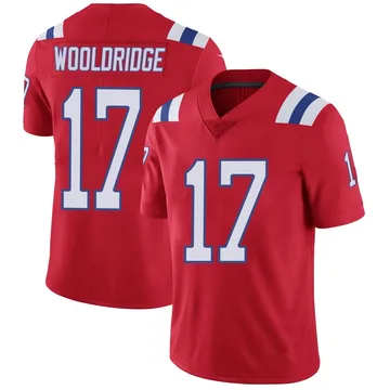 Youth New England Patriots Ben Wooldridge Red Limited Vapor Untouchable Alternate Jersey By Nike