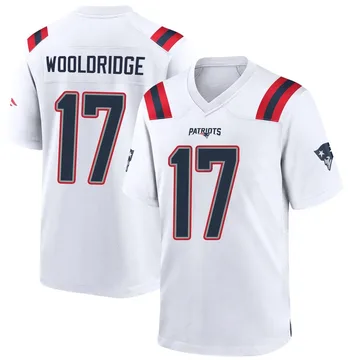 Youth New England Patriots Ben Wooldridge White Game Jersey By Nike