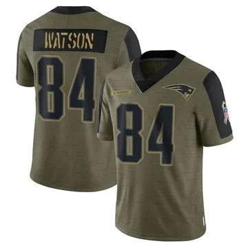 Youth New England Patriots Benjamin Watson Olive Limited 2021 Salute To Service Jersey By Nike