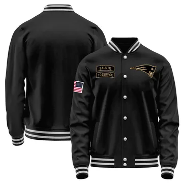 Youth New England Patriots Black Salute to Service Sideline Performance Jacket