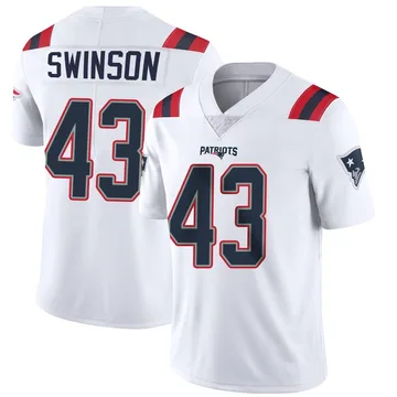 Youth New England Patriots Bradyn Swinson White Limited Vapor Untouchable Jersey By Nike
