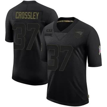 Youth New England Patriots Brandon Crossley Black Limited 2020 Salute To Service Jersey By Nike