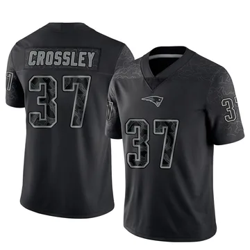 Youth New England Patriots Brandon Crossley Black Limited Reflective Jersey By Nike