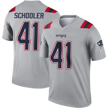 Youth New England Patriots Brenden Schooler Gray Legend Inverted Jersey By Nike