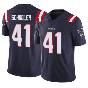 Youth New England Patriots Brenden Schooler Navy Limited Vapor F.U.S.E. Jersey By Nike