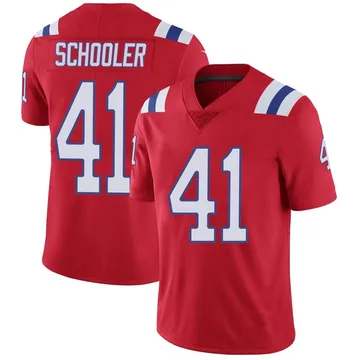 Youth New England Patriots Brenden Schooler Red Limited Vapor Untouchable Alternate Jersey By Nike