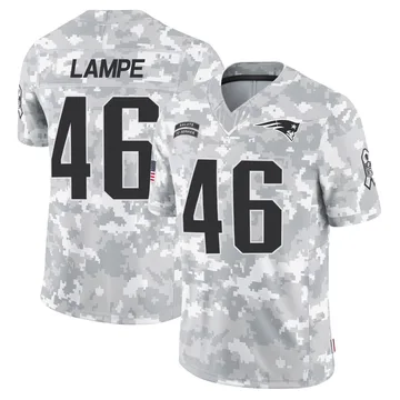 Youth New England Patriots Brock Lampe Arctic Camo Limited 2024 Salute to Service Jersey By Nike