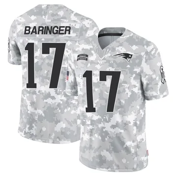 Youth New England Patriots Bryce Baringer Arctic Camo Limited 2024 Salute to Service Jersey By Nike