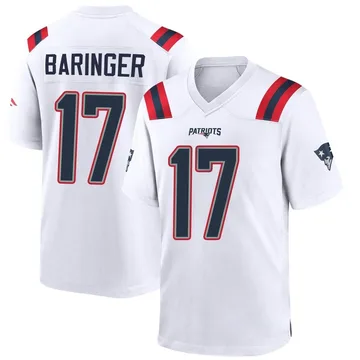 Youth New England Patriots Bryce Baringer White Game Jersey By Nike