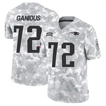 Youth New England Patriots Bryce Ganious Arctic Camo Limited 2024 Salute to Service Jersey By Nike