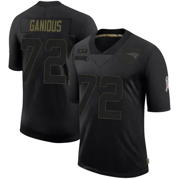 Youth New England Patriots Bryce Ganious Black Limited 2020 Salute To Service Jersey By Nike