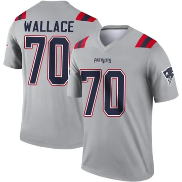 Youth New England Patriots Caedan Wallace Gray Legend Inverted Jersey By Nike