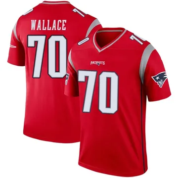 Youth New England Patriots Caedan Wallace Red Legend Inverted Jersey By Nike