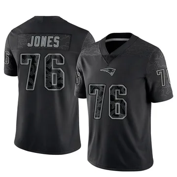 Youth New England Patriots Caleb Jones Black Limited Reflective Jersey By Nike