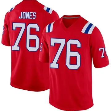 Youth New England Patriots Caleb Jones Red Game Alternate Jersey By Nike