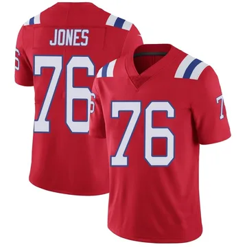 Youth New England Patriots Caleb Jones Red Limited Vapor Untouchable Alternate Jersey By Nike