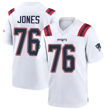 Youth New England Patriots Caleb Jones White Game Jersey By Nike